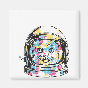 Cute astronaut Cat Magnet