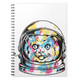 Cute astronaut Cat Notebook