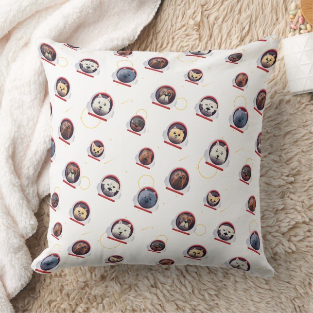 Cute Astronaut Dogs Space Explorer Pattern Cushion (Blanket)
