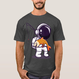 Cute Astronaut Fishing T-Shirt