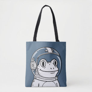 Cute Astronaut Frog Space Adventure Tote Bag