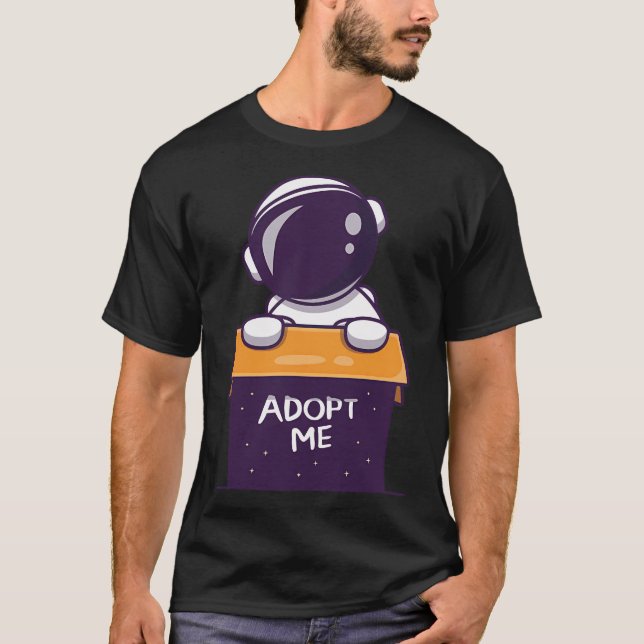 Cute Astronaut In Box T-Shirt (Front)