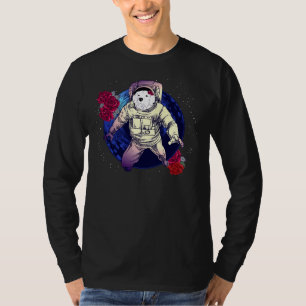 Cute Astronaut Labrador Retriever Roses Perfect Ab T-Shirt
