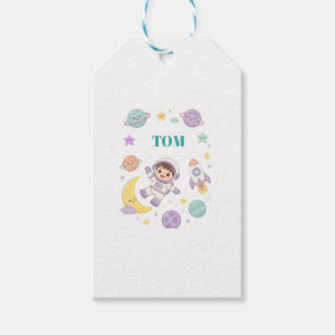Cute Astronaut Space Adventure for Kids Gift Tags