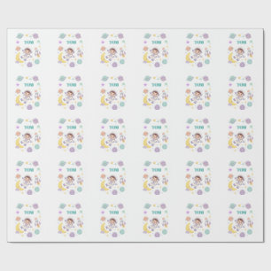 Cute Astronaut Space Adventure for Kids Wrapping Paper