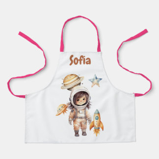 Cute astronaut Space Adventure personalised Apron