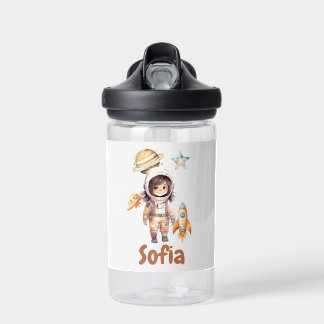 Cute astronaut Space Adventure personalised Water Bottle