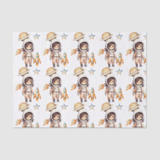 Cute astronaut Space Adventure Tissue Paper