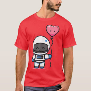 Cute Astronaut With Balloon Space T-Shirt