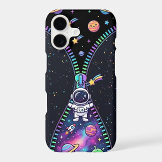 Cute Astronaut Zipper Galaxy Space Cartoon Adventu