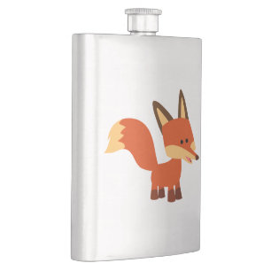 Cute Astute Cartoon Fox Classic Flask
