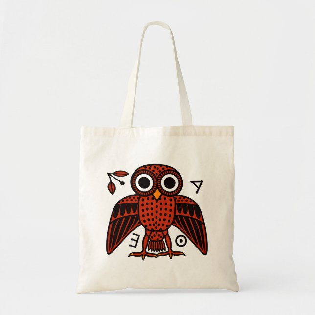Cute Athenian Owl from Ancient Greece Tote Bag (Front)