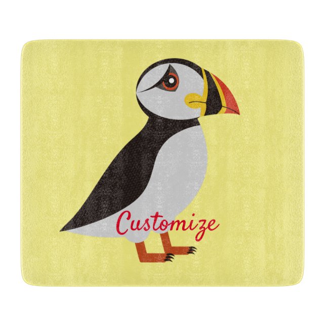 Cute Atlantic puffin design Thunder_Cove Cutting Board (Front)