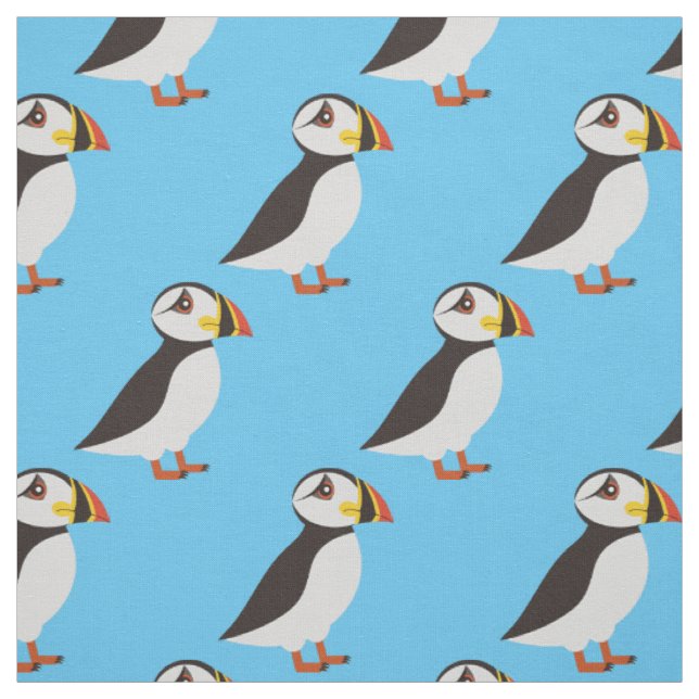 Cute Atlantic puffin design Thunder_Cove Fabric (Swatch)