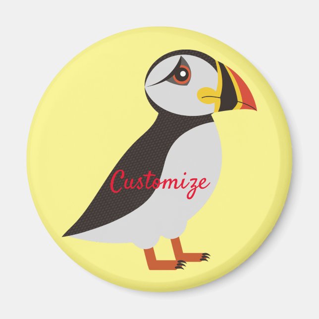 Cute Atlantic puffin design Thunder_Cove Magnet (Front)