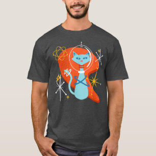 Cute Atomic Space Cat in Vintage Retro Vibes T-Shirt
