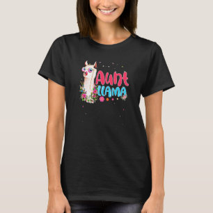 Cute Aunt Llama Mother's Day Women Birthday T-Shirt