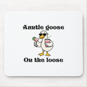Cute Auntie Goose On The Loose Aunt Silly Goose Mo Mouse Pad