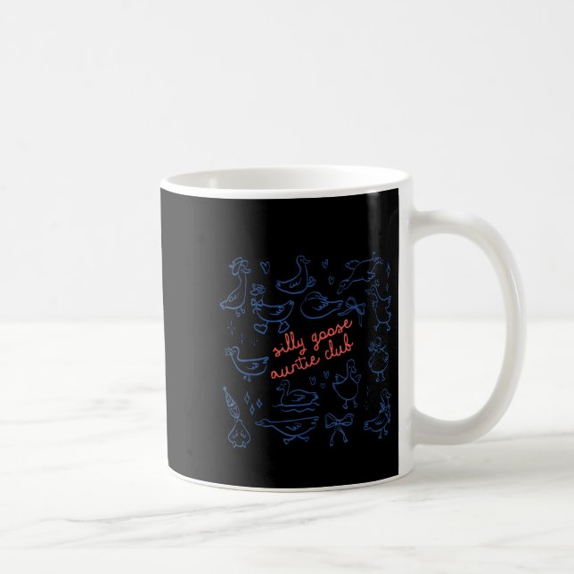 Cute Auntie Silly Goose Auntie For Aunt Pregnancy  Coffee Mug (Right)
