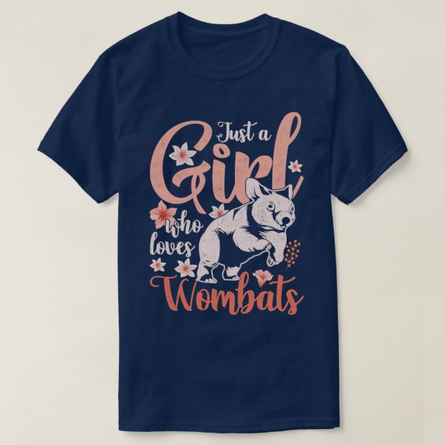 Cute Aussie Wombats T-Shirt (Design Front)