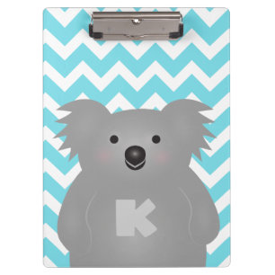 Cute Australia Baby Koala Bear Monogram Clipboard