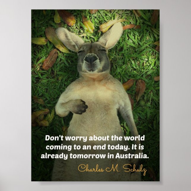 Cute Australia Kangaroo Poster (Front)