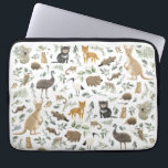 Cute Australian Animals Eucalyptus Greenery Laptop Sleeve<br><div class="desc">This elegant design features an assortment of soft sage green watercolor leaves and adorable Australian animals</div>