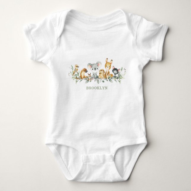 Cute Australian Animals Koala 1st Birthday  Baby Bodysuit (Front)