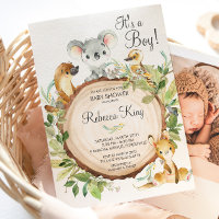 Cute Australian Animals Koala Baby Shower Neutral