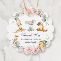 Cute Australian Animals Pink Floral Greenery