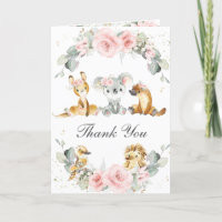 Cute Australian Animals Pink Floral Greenery