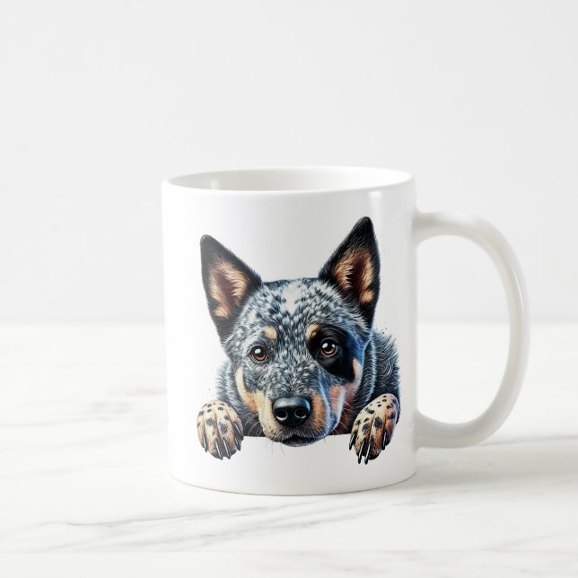 Cute Australian Cattle Dog Design" Coffee Mug (Right)