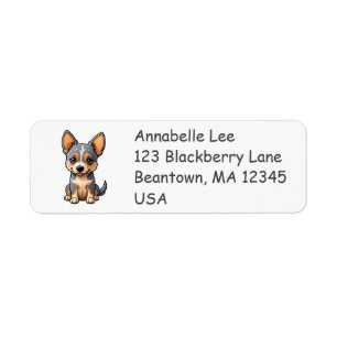 Cute Australian Cattle Dog Return Address Label