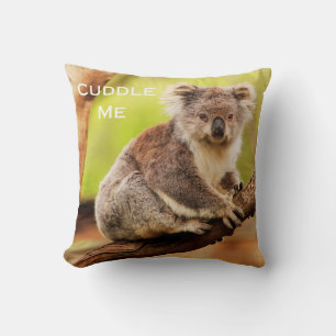 Cute Australian Koala in a Eucalyptus Gum Tree Cushion