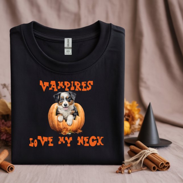 Cute australian shepher halloween orange ironic T-Shirt (Creator Uploaded)
