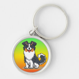 Cute Australian Shepherd-23144 Key Ring