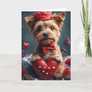 Cute Australian Terrier Valentine's Day Card