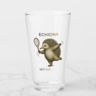 Cute Australian Wildlife Tennis Player Glass
