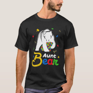 Cute Autism Awareness Aunt Bear Family Autistic T-Shirt