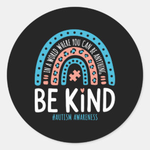 Cute Autism Awareness  Classic Round Sticker