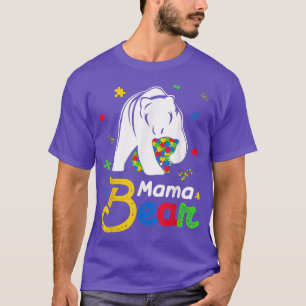Cute Autism Awareness Mama Bear Family Autistic T-Shirt