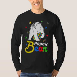 Cute Autism Awareness Papaw Bear Family Autistic T-Shirt