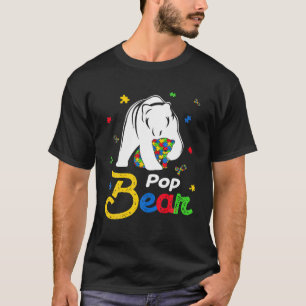 Cute Autism Awareness Pop Bear Family Autistic T-Shirt