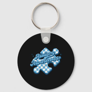 Cute Autism Awareness Puzzle Autism Mum Dad Girl B Key Ring