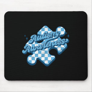 Cute Autism Awareness Puzzle Autism Mum Dad Girl B Mouse Pad