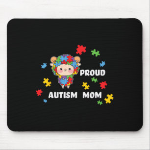 Cute Autism Awareness Women - Proud Autism Mum Lam Mouse Pad