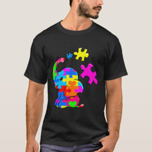 Cute Autism Elephant Autism Awareness Autistic T-Shirt