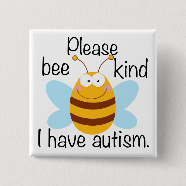 Cute Autism Pun 15 Cm Square Badge (Front)