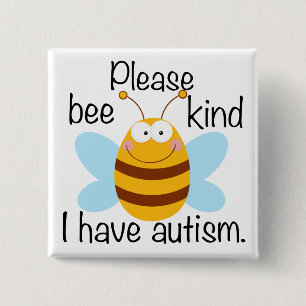 Cute Autism Pun 15 Cm Square Badge