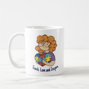 cute Autism Teacher Teach Love Inspire Coffee Mug